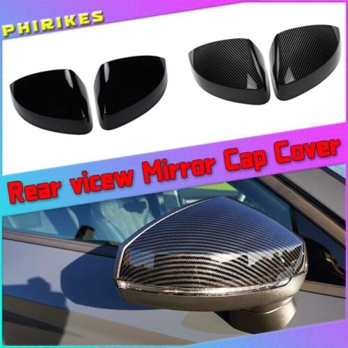 Pair for Audi A3 S3 8V RS3 Side Wing Mirror Covers Caps (Carbon Look) 2017 Replace 2015 2016 2018 2013 2014 2019
