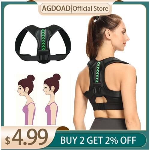 Agdoad Shoulder Back Posture Corrector for Women Men Adjustable Clavicle Spine Support Reshape Your Body Pose Correction Belt