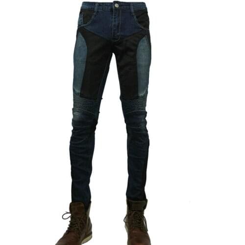 Loong Biker Summer Motorcycle Protective Jeans Breathable Mesh Riding Pants Knight Daily Cycling Sports Moto Trousers Slim Jeans