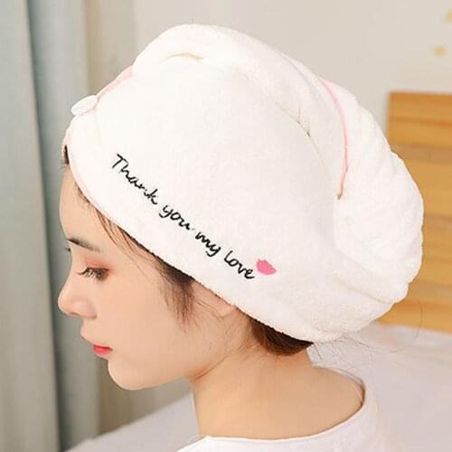 Microfiber Bath Towel Hair Dry Quick Drying Lady Bath towel soft shower cap hat for lady man Turban Head Wrap Bathing Tools