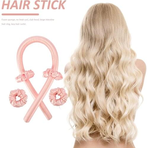 Soft Hair Heatless Curling Rod Foam Sponge Large Curler Foam Sponge Simple Roller Wand Headband Sleeping Curls Styling Tools