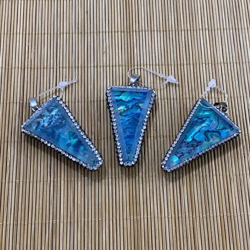 Natural Abalone Shell Necklace Pendant Retro Classic Fashion Pendant Handmade Earring Jewelry Making Pendant Accessories