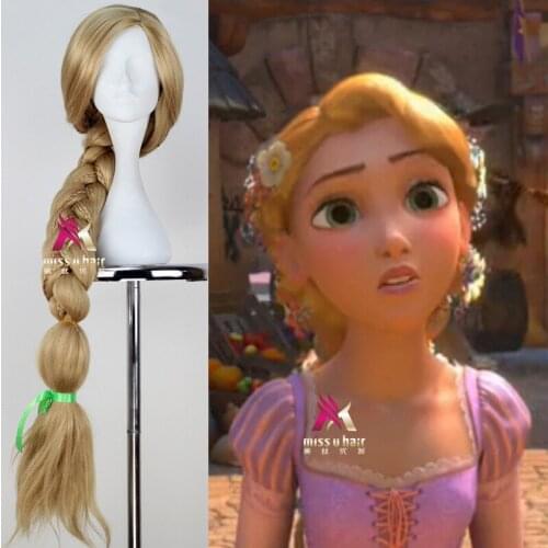 Girls Rapunzel Wig Childrens Braids Gift for Birthday Party Holloween Cosplay Supply Kids Falsa Hair Princess Plaits Wig