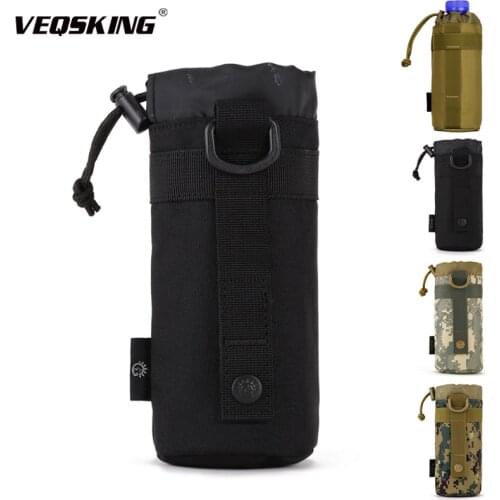 550ml Water Bottle Pouch Bags, Tactical Molle Kettle Pouch Pocket, Water Bottle Holder Army Gear Bag 4 Colors