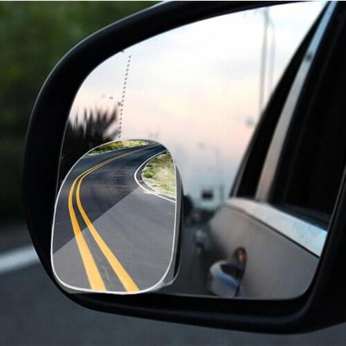 2Pcs Wide Angle Mirror Rimless Waterproof Right-angle Fan-shaped Reversing Blind Spot Mirror Adjustable Rear View Mirror for Car
