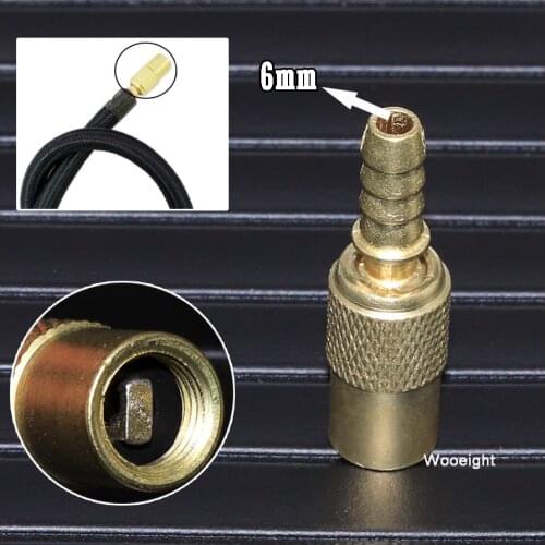 Wooeight 1Pc Zinc Alloy 6mm Tyre Wheel Tire Air Chuck Inflator Pump Valve Clip Clamp Connector Adapter For Auto Cars