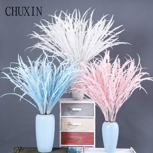 100cm Pampas Grass Plastic Plants Christmas Decor Home Wedding Decoration Material High Quality Fern Leaf Simulation Flower