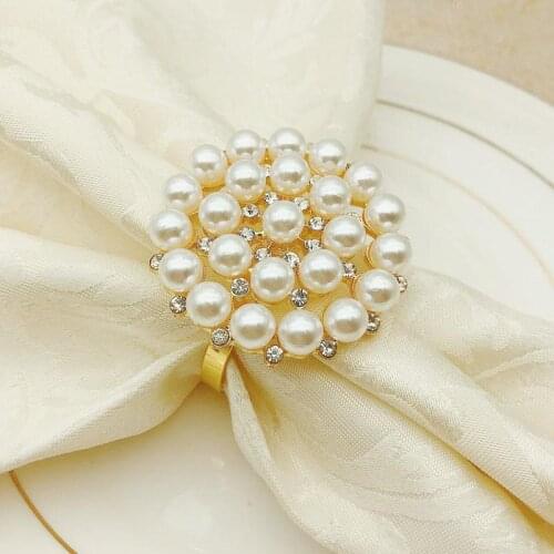 12pcs napkins buckle flower napkin ring Serviette Rings Alloy Napkin Holder Party Decoration Table Decoration Accessories