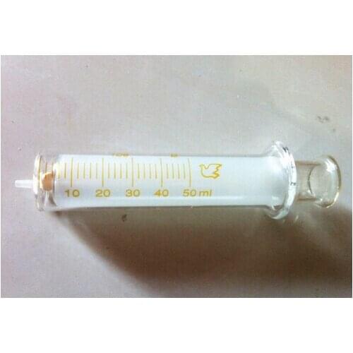 50ML Glass syringe injector sampler dispensing with ink chemical medicine