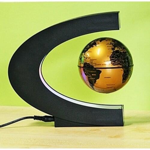 ABS Plastic Antigravity Floating Magnetic Globe with LED Light Gift Decoration Operated by An Electronically Controlled Magnetic