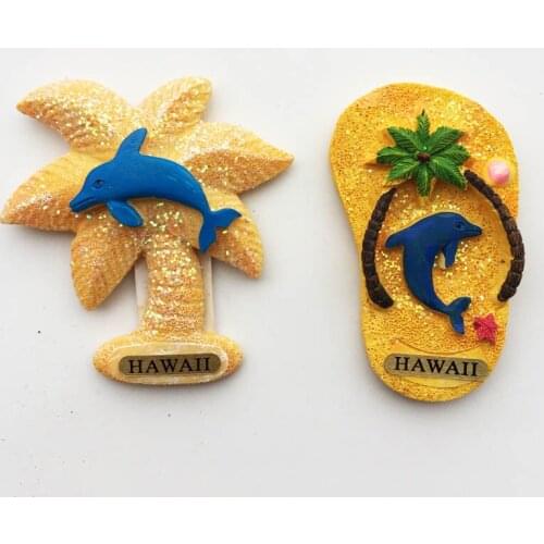 American Hawaii creative travel commemorative gift hand-painted ocean wind magnetic sticker refrigerator magnet