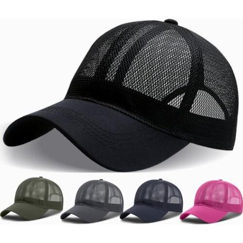 6 Colors Unisex Mesh Baseball Caps Adjustable Breathable Full Net Sun Hat Cycling Hiking Golf Cap