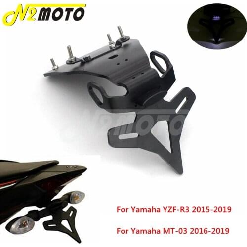 Motorcycle Registration License Plate Holder For Yamaha YZF-R3 15-19 MT-03 16-19 License Bracket Tail Tidy Fender Eliminator