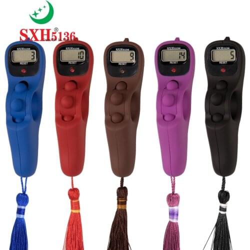 SXH5136 Electronics Digital Tally Counter Muslim Prayer Digital Tasbih Solid Color Without LED