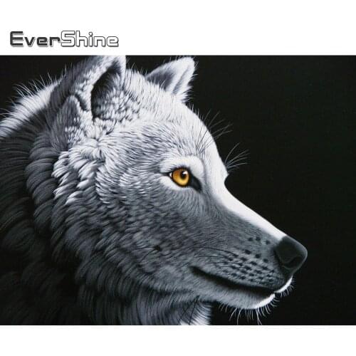 Evershine Diamond Painting Wolf 5D DIY New Arrival Diamond Embroidery Kit Animals Picture Of Rhinestones Mosaic Handmade Gift
