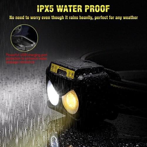 6 Modes Headlight XPG+COB LED Headlamp Induction Switch Waterproof Torch Lantern Built-in Battery Camp Flashlight Emergency Lamp