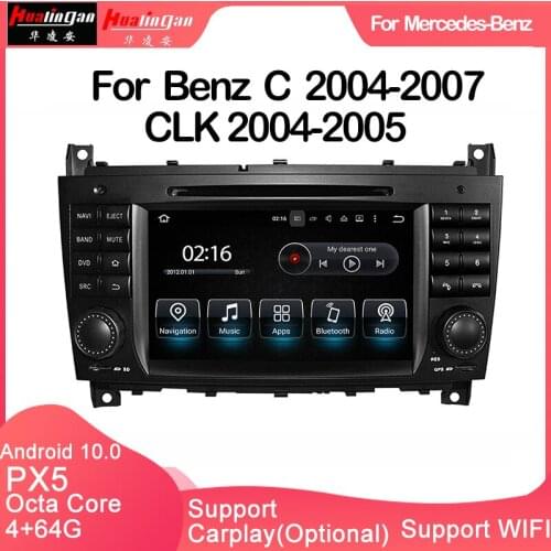 Hualingan For Benz C 2004-2007 CLK 2004-2005 Android car multimedia navigation Touch screen gps support carplay DAB DVR optional