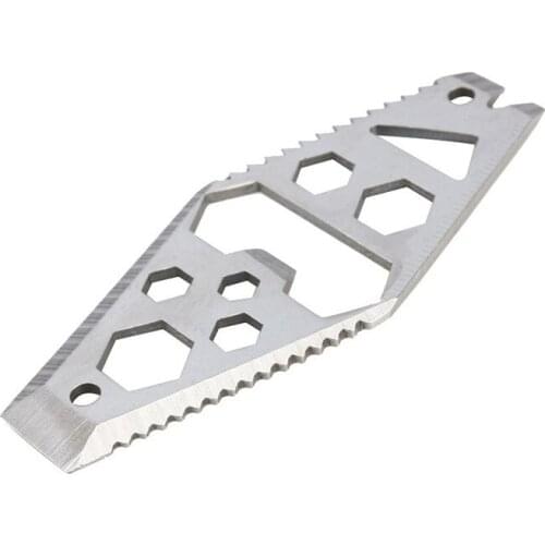 EDC Multifunction Bottle Opener Wrench Screwdriver Saw Blade Ruler Key Chain Outdoor Survival Hiking Portable Pocket Multi Tool