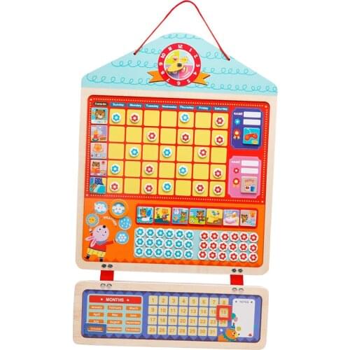 My Daily Magnetic Calendar, Weather Station for Kids, Preschool Learning Toys, Classroom Calendar Set, Usable on Wall or Fridge