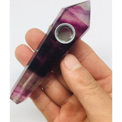 Natural quartz crystal smoking pipes wand reiki healing gifts wholesale price 2pcs filter and 1pcs brush healing