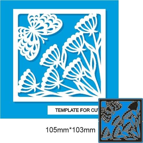 105*103mm Butterfly bouquet frame new Metal Cutting dies Stencils for DIY Scrapbooking Paper Cards Craft Making Craft Decoration