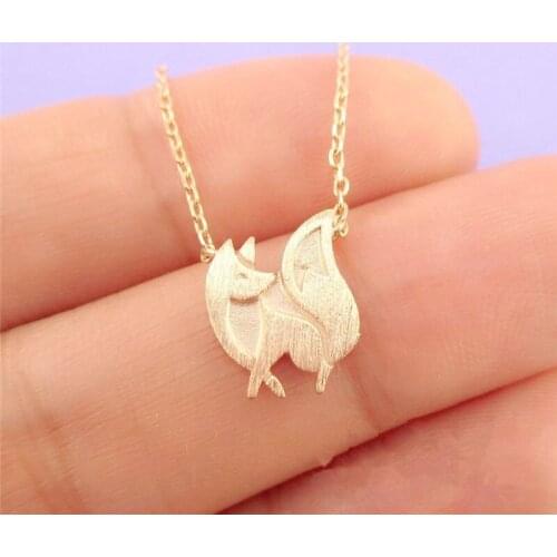 New Fashion baby fox Necklace Little Fox Necklaces fox charm necklace trendy jewelery gift women
