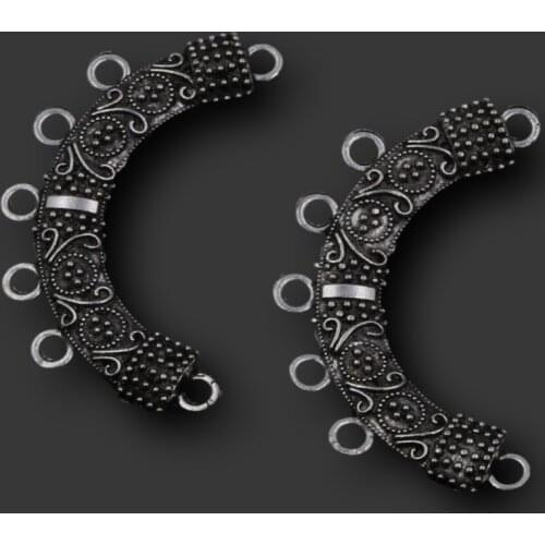 10pcs Antique silver color retro seven-hole alloy connector for bracelet necklace DIY jewelry handmade accessories A379