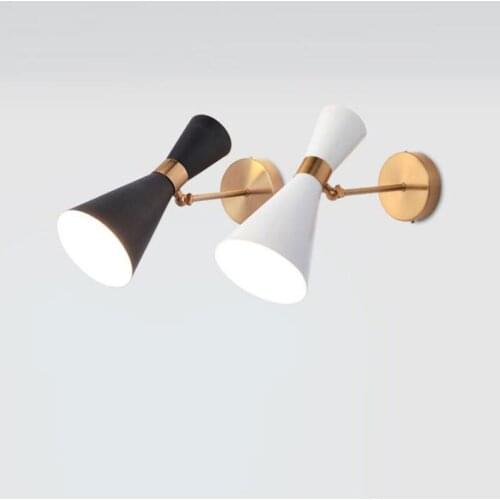 Nordic Bedroom Bedside Lamp Wall Lamp Simple Modern Aisle Corridor Hotel Golden Background Wall Lamp Creative LED Lamp