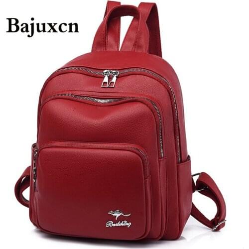 Women Waterproof anti-theft Leather Backpacks Bags For Girls Female Shoulder Bag Multifunction Traveling Backpack Mochilas