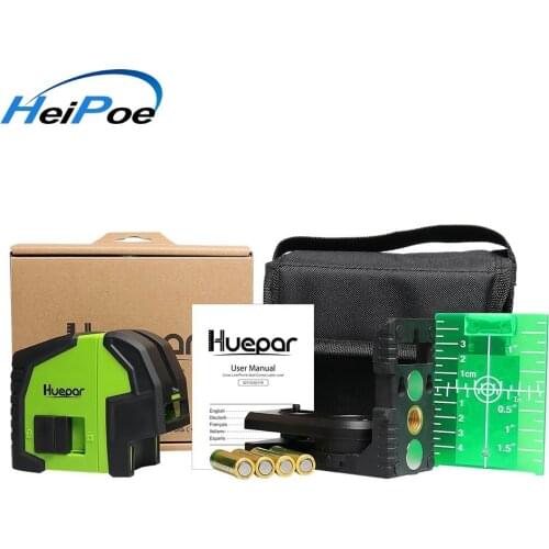 Huepar Mini Cross line Laser green Level HP8211G , green Beam Self leveling Cross Line Laser Level
