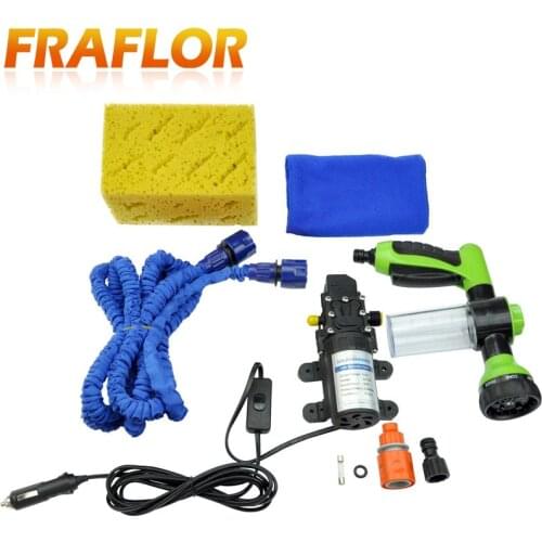 High Pressure Self-priming Electric Car Wash Washer Water Pump 12V Foam Car Washer Washing Machine + Foam Water Gun Nozzle
