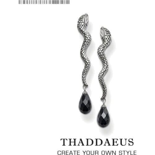 Snake & Crystal Drop Earrings,Europe Style Glam Fashion Good Jewerly For Women,2017 Gift In 925 Sterling Silver,Super Deals