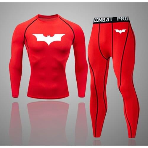 Spring New Thermal Underwear Gym Jogging Training Sports Track Suit Mens Quick-Drying Running Shirt Leggings Compression Tights
