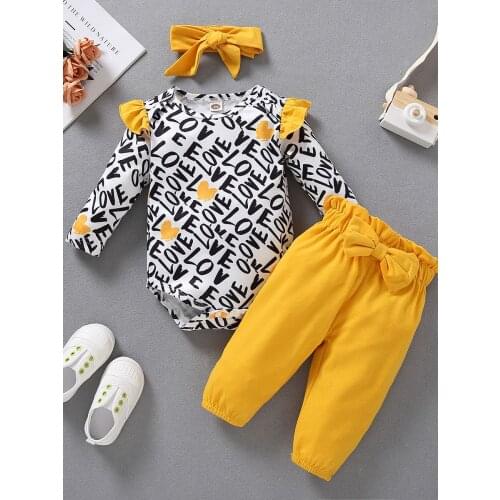 Fall Winter Kid Newborn Baby Toddler Girls Clothes Lounge Set Long Sleeve Floral Top Bow Long Pants Outfits 3 6 9 12 Month