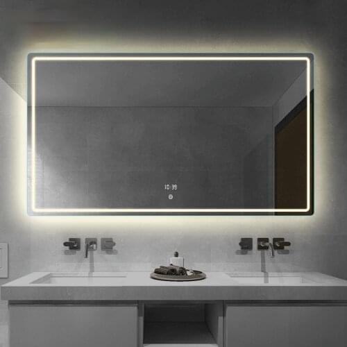60CMX80CM Mirror Bathroom Led Smart Mirror Touch Screen Toilet Bathroom Bathroom with Light Wall-Mounted Antifog Glasses