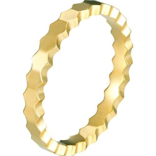 Hot Sale Gear Shape Ring High Quality Titanium Steel Fashion Jewelry For Women Gold Color Ring drop shipping