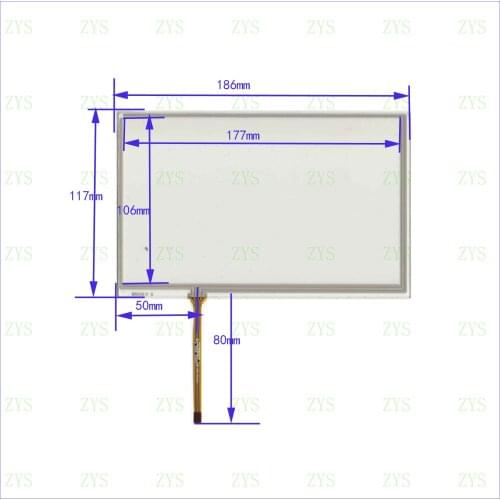 ZhiYuSun XWT1712 186*117mm8inch 4 lines resistive touch panel for Car DVD Industrial control 186*117