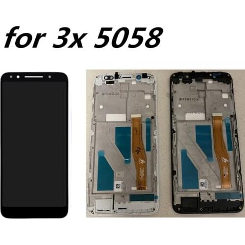 5.7inch For alcatel 3x 5058i 5058y 5058 LCD Assembly Display + Touch Screen frame Panel Replacement for alcatel 5058 Cell Phone