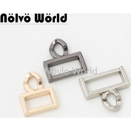 10-50 pieces 4 colors 3 size 13mm 16mm 19mm Dee ring squared buckle handle hanger for bag leathercraft