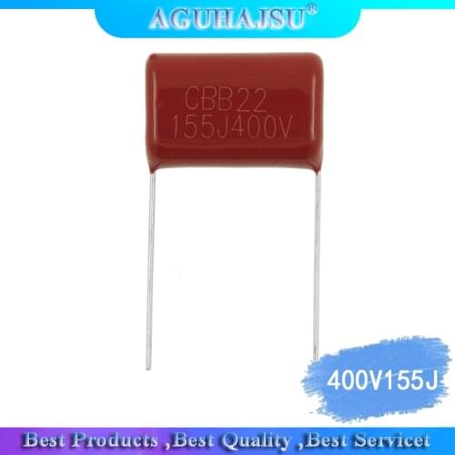 10PCS 400V155J 1.5UF Pitch 20MM 400V 155 1500nf CBB Polypropylene film capacitor