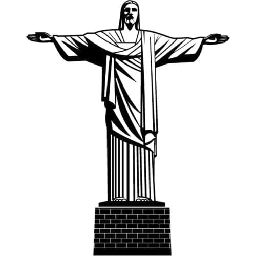 15cm*19.2cm Jesus Christ Standing Statue Art Fashion Vinyl Car-Styling Car Stickers Decals S6-3428