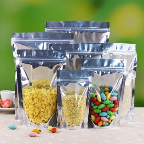 26X40+6 CM stand Self sealing bag translucent Food bag