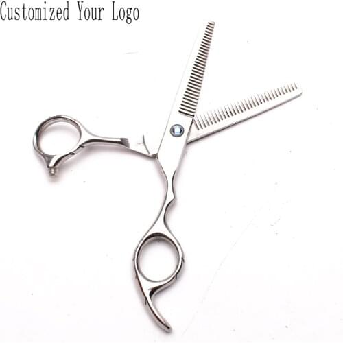 5.5" 6" 440C Customize Logo Dog Scissors Cutting Shears Thinning Shears Pet Scissors Double Side Grooming Scissors for Dog C2001