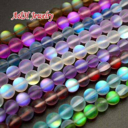 5pcs Per Color High Quality Matte Surface Imitated Synthesis Labradorite 8mm Strand Loose Round Beads