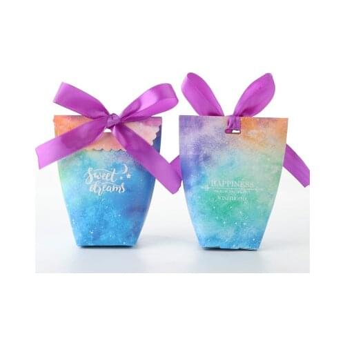 50/100pcs Upscale European Famingos Candy Bag French Thank You Wedding Favors Gift Box Package Birthday Party Favor Bags