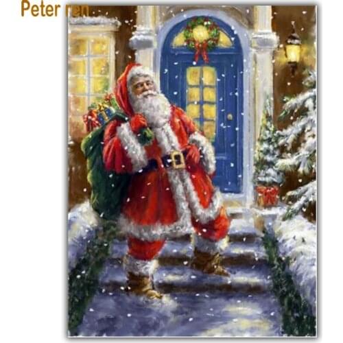 5D Diamond painting cross stitch Home Decor Snowflakes flying Santa Diy Square\Round diamond mosaic icon Full Diamond embroidery