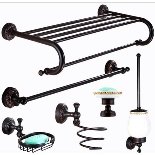 Bath Hardware Sets Bathroom Shelves Paper Holders Toilet Brush Holders Towel Bars Racks Rings Hooks