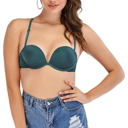 New Fashion Sexy Bra For Women With Padded And Steel Ring Lingerie Push-Up Cross Strap Underwear Bralette