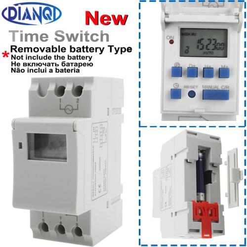 NewType 220V Digital LCD Power Timer Programmable Time Switch Relay tp8a16 Weekly Timer No Battery Stable Timer