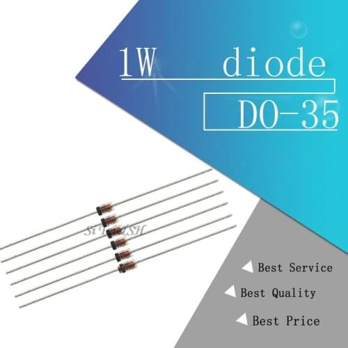 100pcs 1W diode DO-35 1N4749A 24V 1N4748A 22V 1N4747A 20V 1N4746A 18V 1N4745A 16V 1N4744A 15V 1N4743A 13V